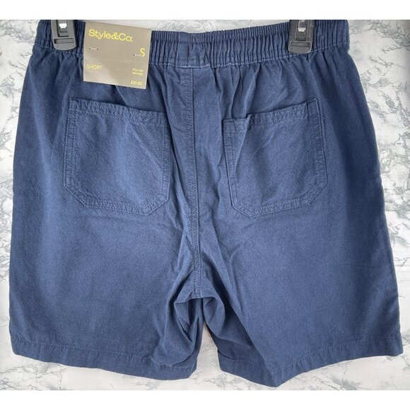 Style&Co.Womens Size S Blue Pull-On Mid-Rise Shorts - Picture 2 of 10